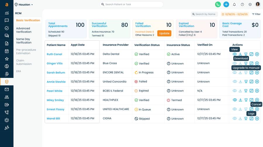 Basic Verification Dashboard